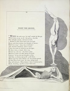 Pensées Nocturnes, par Thomas Young (Planche 5: La deuxième nuit), 1797 - William Blake